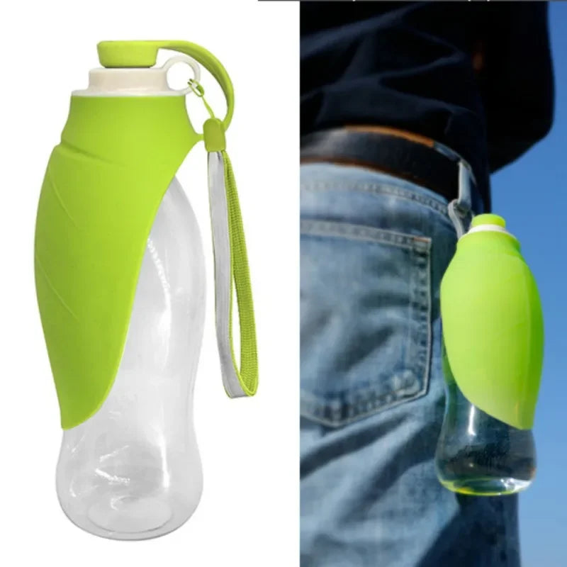 Botella Portátil con Bebedero para Mascotas