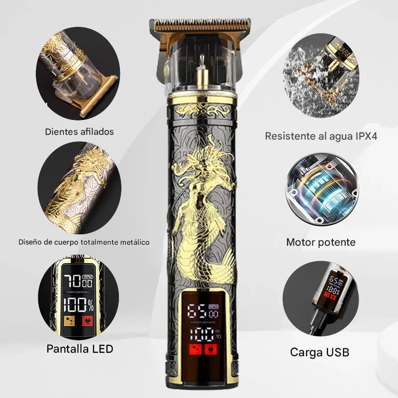 Recortadora Profesional T-Blade con Pantalla LED
