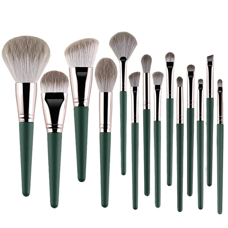 Set de Brochas de Maquillaje Premium con Estuche Enrollable