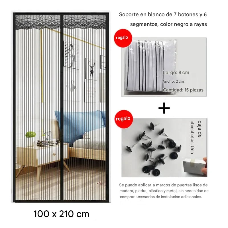 Cortina Mosquitera Magnética para Puerta