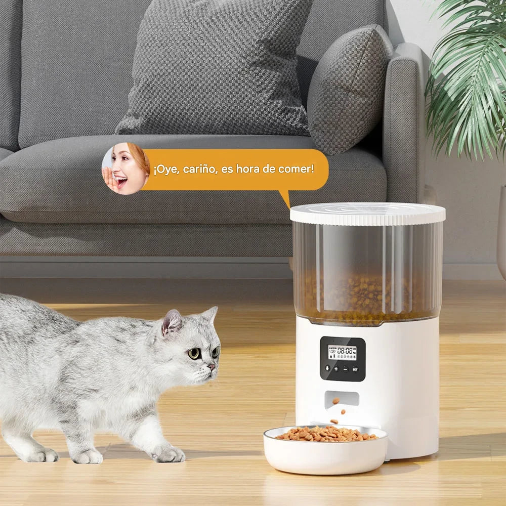 Comedero Automático + Fuente de Agua Inteligente para Mascotas
