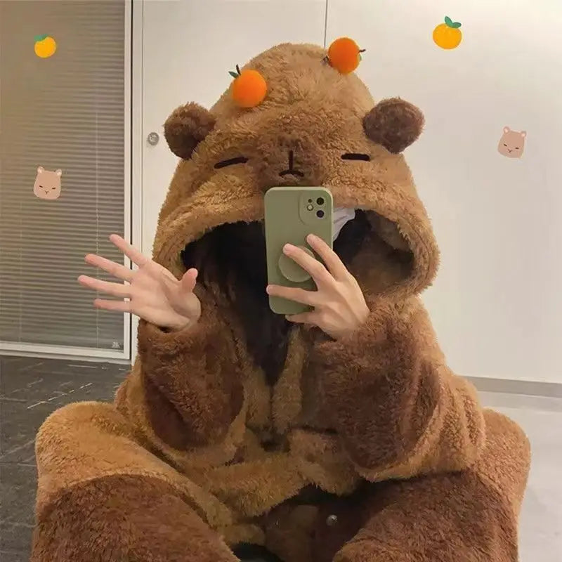 Pijama Acolchado Capibara + Pantufas