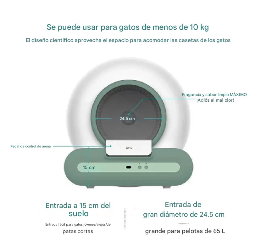 Arenero Automático Inteligente para Gatos