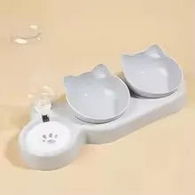 Comedero Doble con Bebedero Automático