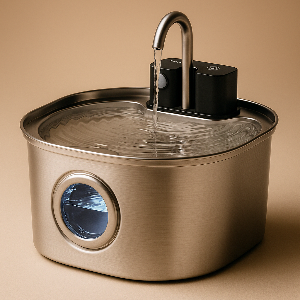 Fuente Bebedero para Mascotas en Acero Inox