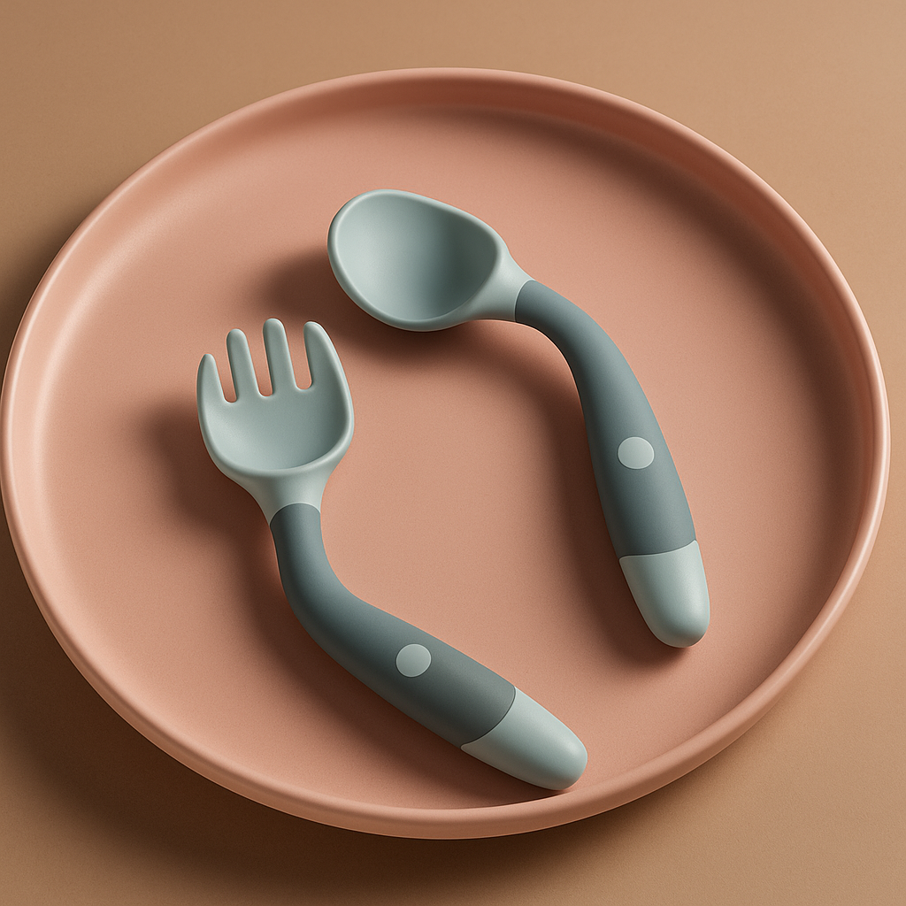 Juego de Cuchara & Tenedor Infantiles Ergonómicos