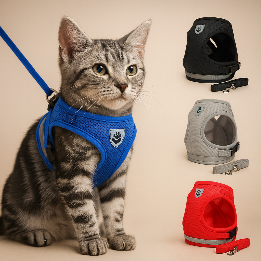 Arnés Cómodo con Correa para Gatos