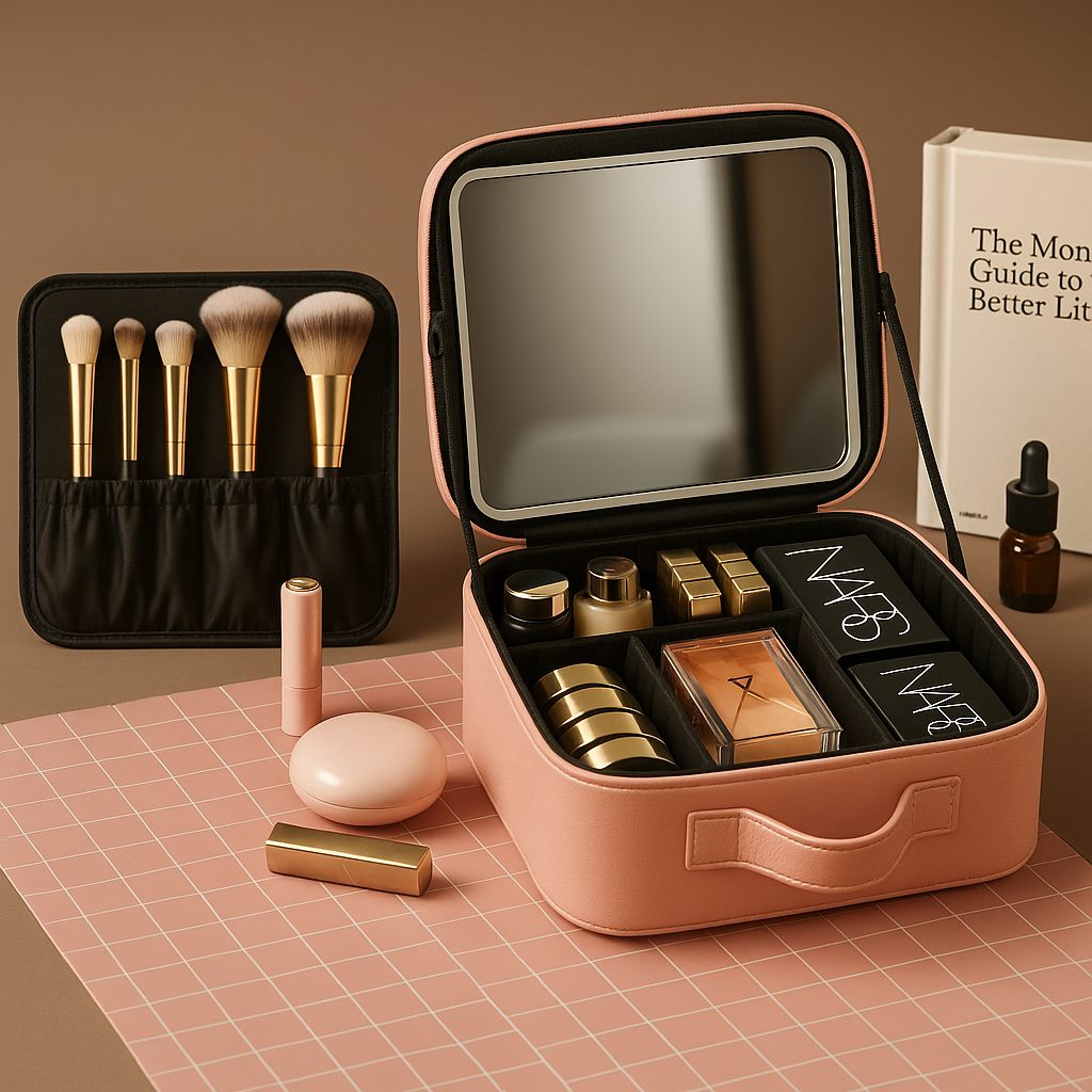 Neceser de Maquillaje con Espejo y Divisiones