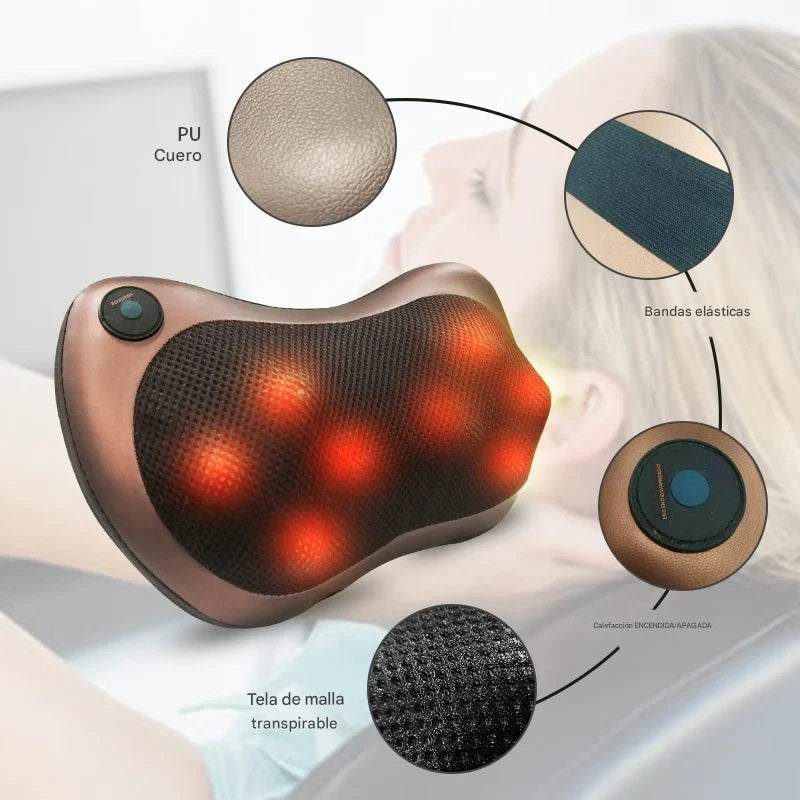 Almohada Masajeadora Shiatsu con Calor