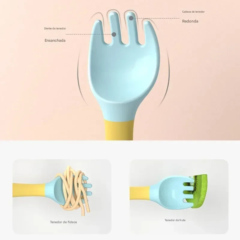 Juego de Cuchara & Tenedor Infantiles Ergonómicos