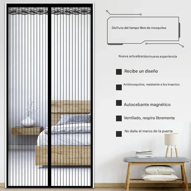 Cortina Mosquitera Magnética para Puerta