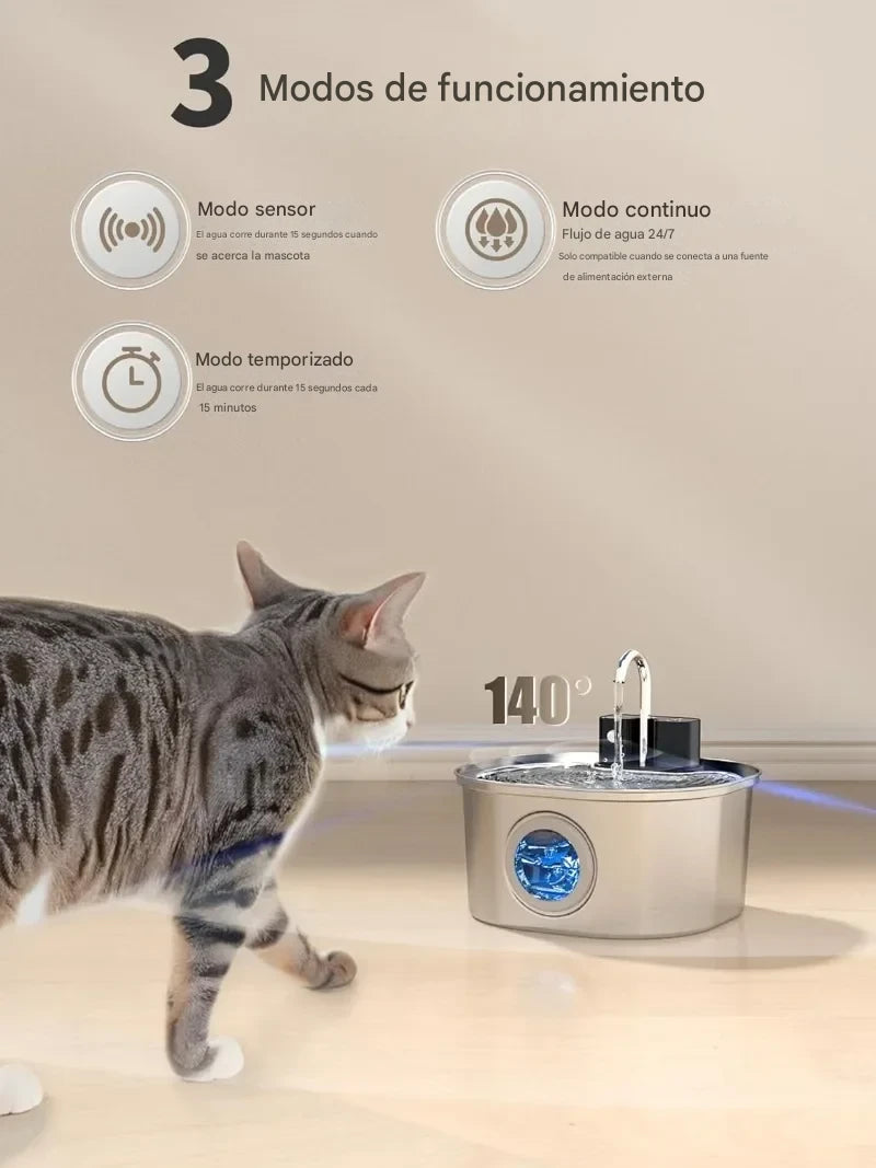 Fuente Bebedero para Mascotas en Acero Inox