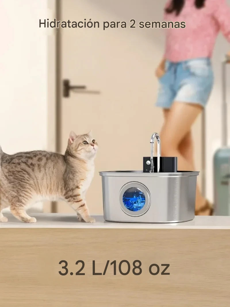 Fuente Bebedero para Mascotas en Acero Inox